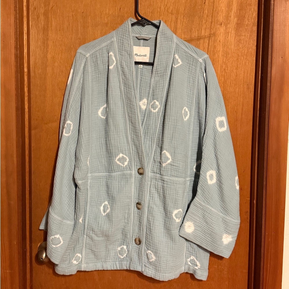 Madewell Shibori Lightspun Seamed Robe Jacket Cardigan NWOT - Picture 4 of 12